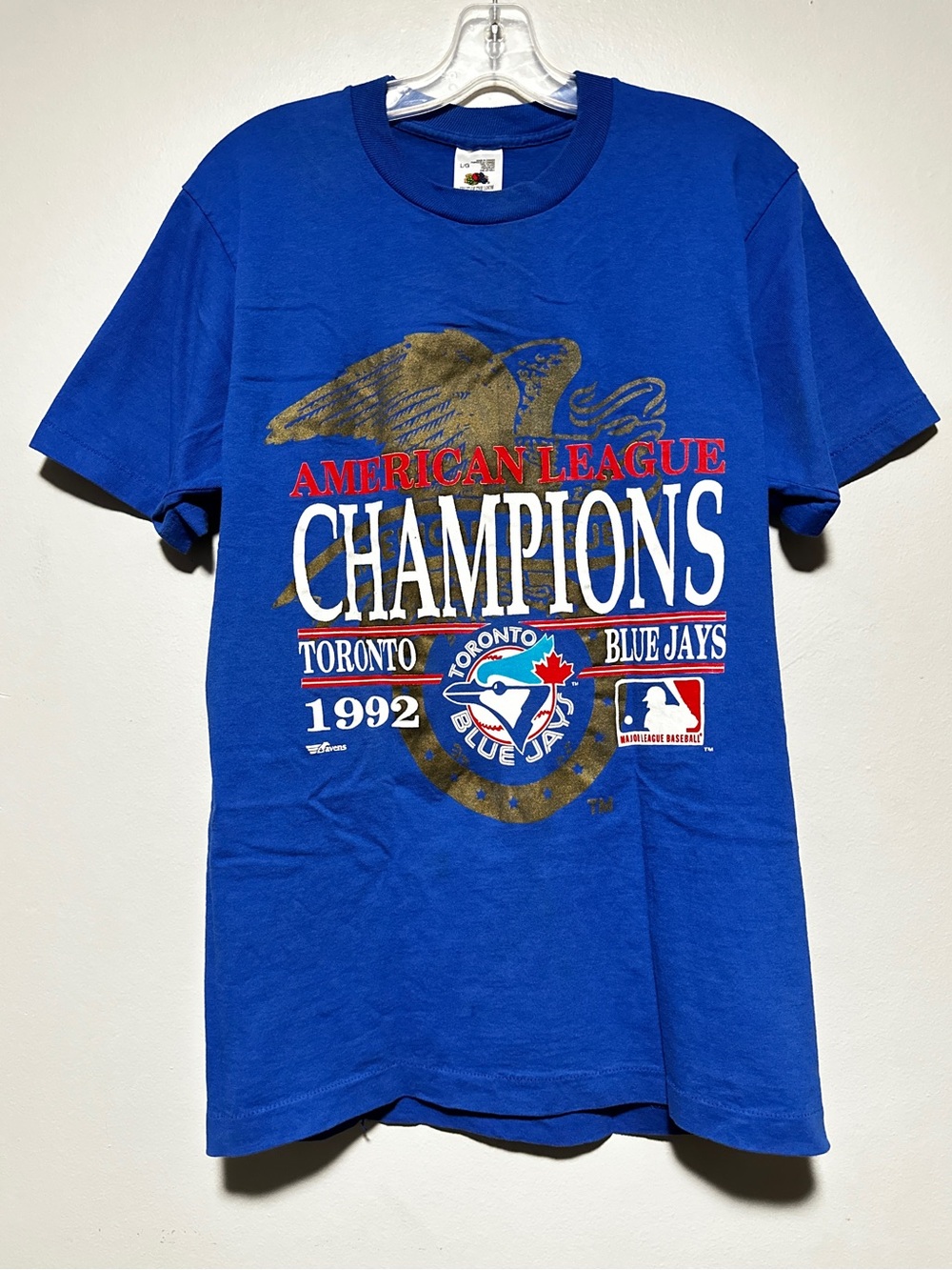 Vintage Toronto Blue Jays 1992 American League Champions Tee - Royal Blue